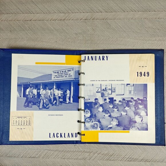 1949 Lackland Air Force Base Calendar Training Command Vintage Militaria Decor - Picture 3 of 8